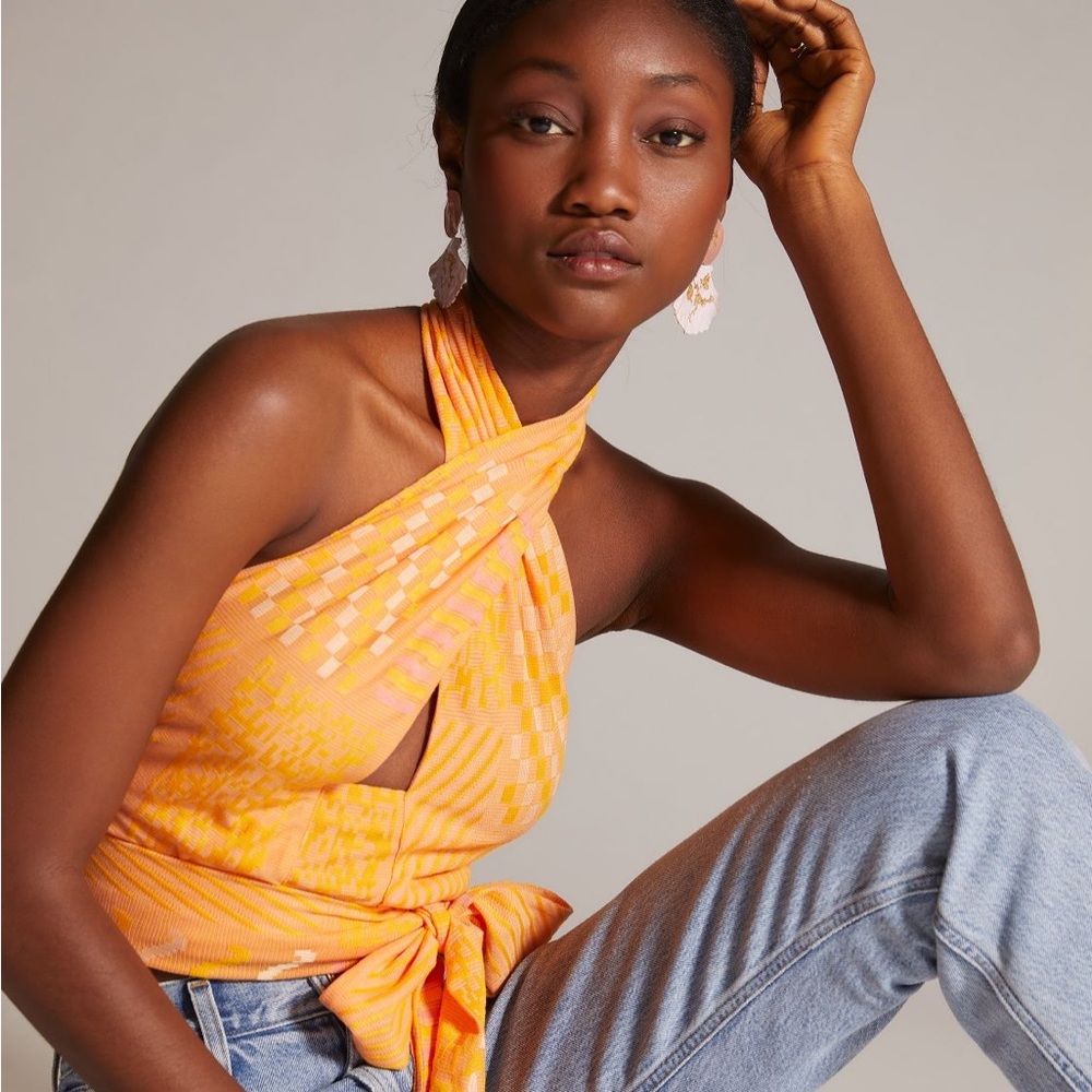NWT! Halter wrap top size L